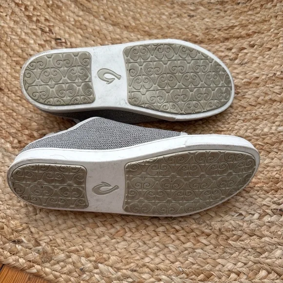 OluKai Gray and White Women's Sneakers - Picture 4 of 7